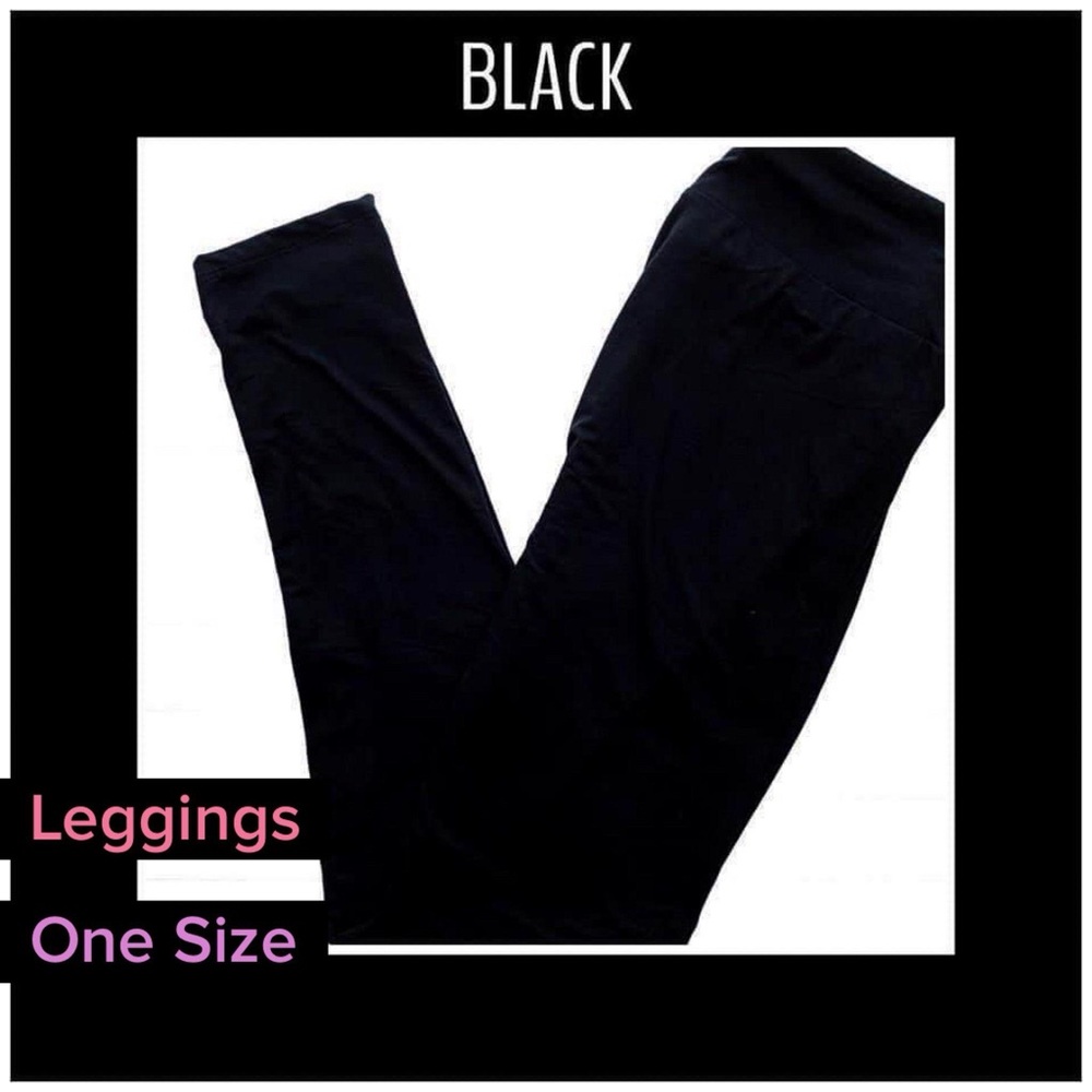 COPY - COPY - LuLaRoe OS Solid Black Leggings